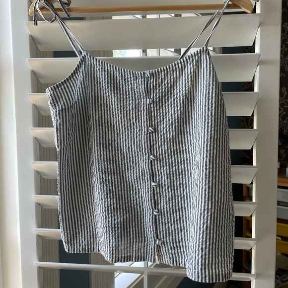 Roxy blue and white striped tank top - Picture 5 of 6